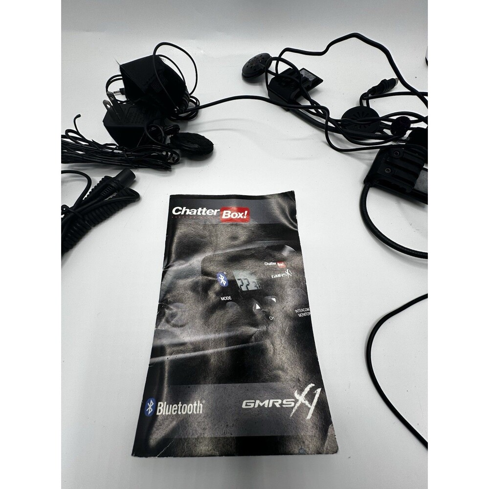 ChatterBox GMRS X1 Bluetooth Motorcycle Intercom Headset Kit w/ Charger Manual